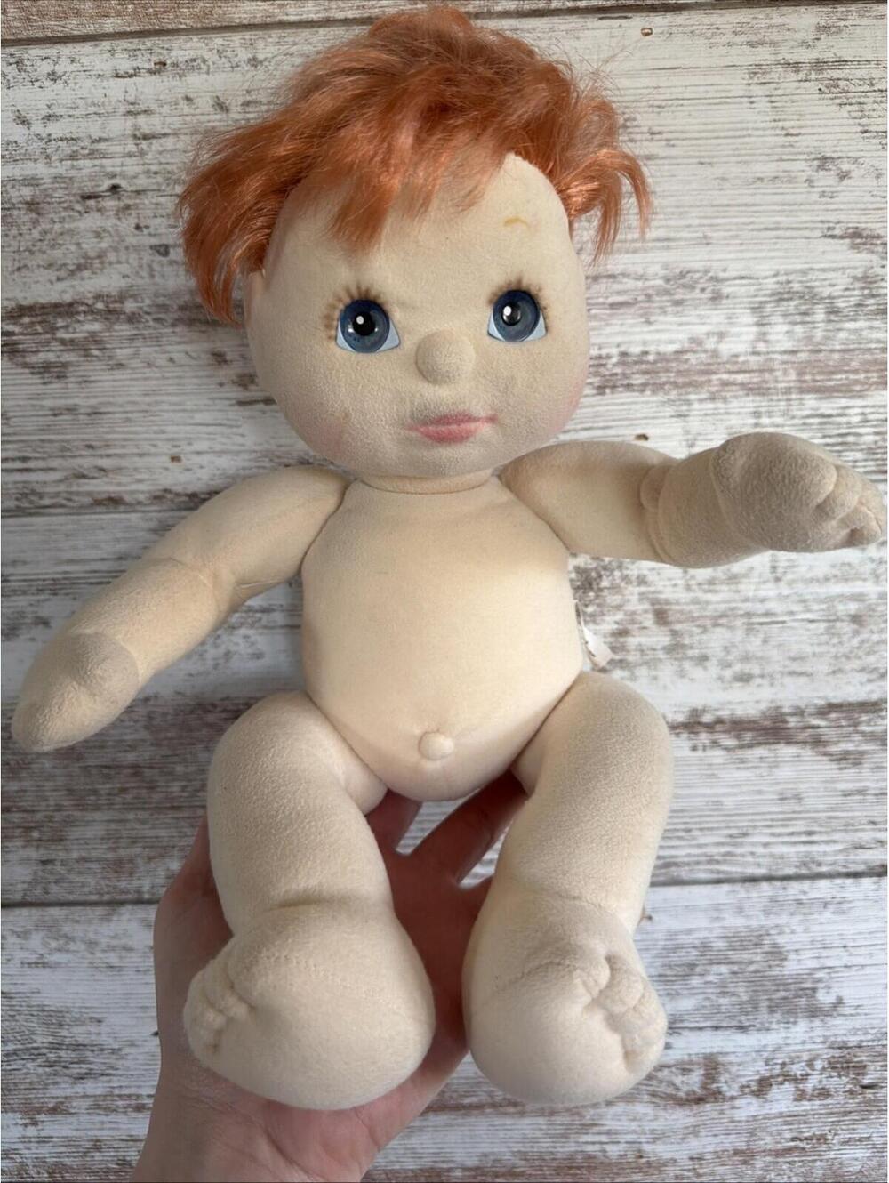 MY CHILD DOLL Vintage 1985 MATTEL 15" Doll- Red Hair Blue Eyes Red Jumpsuit